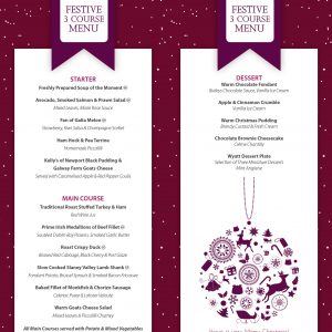Three Course Christmas Menu
